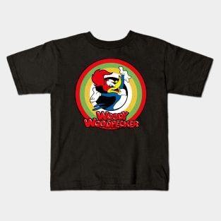 Woody Woodpecker Circle Style Kids T-Shirt